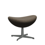 3127 Fußhocker für Egg™ Sessel, Gestell in Silbergrau von Arne Jacobsen - Hallingdal - 270 Brown/Grey - Jacobsen Plus