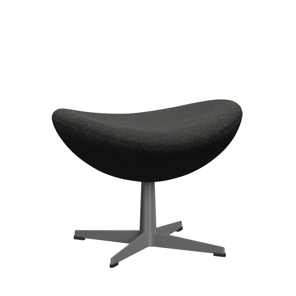 3127 Fußhocker für Egg™ Sessel, Gestell in Silbergrau von Arne Jacobsen - Hallingdal - 368 Black/Grey - Jacobsen Plus