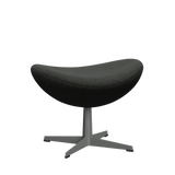 3127 Fußhocker für Egg™ Sessel, Gestell in Silbergrau von Arne Jacobsen - Hallingdal - 368 Black/Grey - Jacobsen Plus