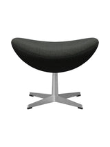 3127 Fodskammel til Ægget af Arne Jacobsen stofgr. 2 - Hallingdal / 368 Sort-Grå - Jacobsen Plus