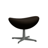 3127 Fußhocker für Egg™ Sessel, Gestell in Silbergrau von Arne Jacobsen - Hallingdal - 370 Black/Brown - Jacobsen Plus