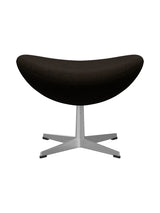 3127 Fodskammel til Ægget af Arne Jacobsen stofgr. 2 - Hallingdal / 370 Sort-brun - Jacobsen Plus