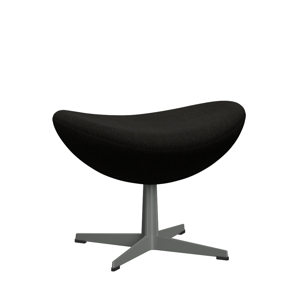 3127 Fußhocker für Egg™ Sessel, Gestell in Silbergrau von Arne Jacobsen - Hallingdal - 376 Brown/Dark Grey - Jacobsen Plus