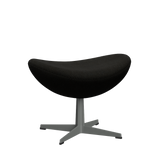 3127 Fußhocker für Egg™ Sessel, Gestell in Silbergrau von Arne Jacobsen - Hallingdal - 376 Brown/Dark Grey - Jacobsen Plus