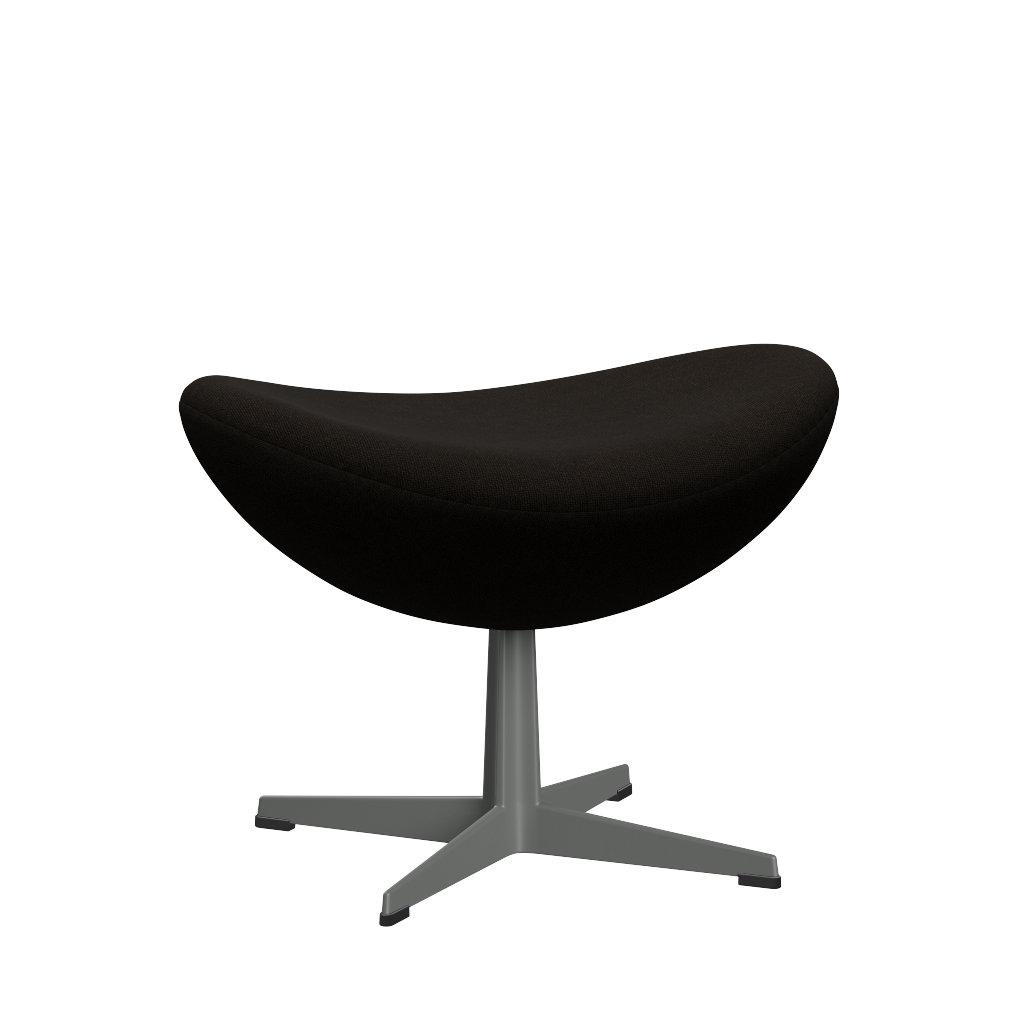 3127 Fußhocker für Egg™ Sessel, Gestell in Silbergrau von Arne Jacobsen - Hallingdal - 390 Dark Brown - Jacobsen Plus