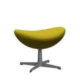 3127 Fußhocker für Egg™ Sessel, Gestell in Silbergrau von Arne Jacobsen - Hallingdal - 420 Yellow/Green - Jacobsen Plus