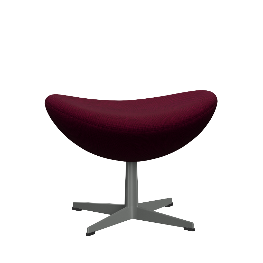 3127 Fußhocker für Egg™ Sessel, Gestell in Silbergrau von Arne Jacobsen - Hallingdal - 563 Dark Rose - Jacobsen Plus