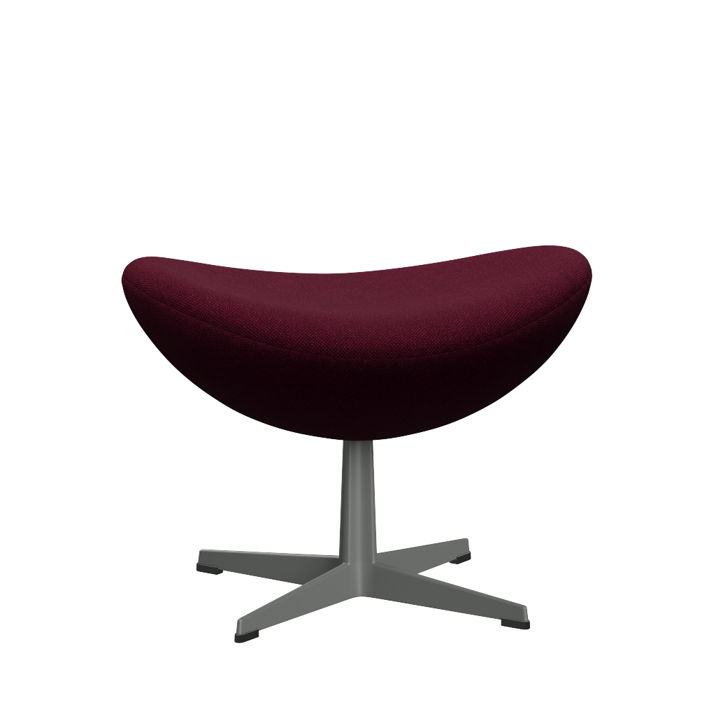 3127 Fußhocker für Egg™ Sessel, Gestell in Silbergrau von Arne Jacobsen - Hallingdal - 573 Wine Red/Purple - Jacobsen Plus