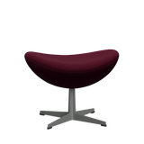 3127 Fußhocker für Egg™ Sessel, Gestell in Silbergrau von Arne Jacobsen - Hallingdal - 573 Wine Red/Purple - Jacobsen Plus