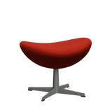 3127 Fußhocker für Egg™ Sessel, Gestell in Silbergrau von Arne Jacobsen - Hallingdal - 600 Orange - Jacobsen Plus