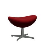 3127 Fußhocker für Egg™ Sessel, Gestell in Silbergrau von Arne Jacobsen - Hallingdal - 657 Red - Jacobsen Plus