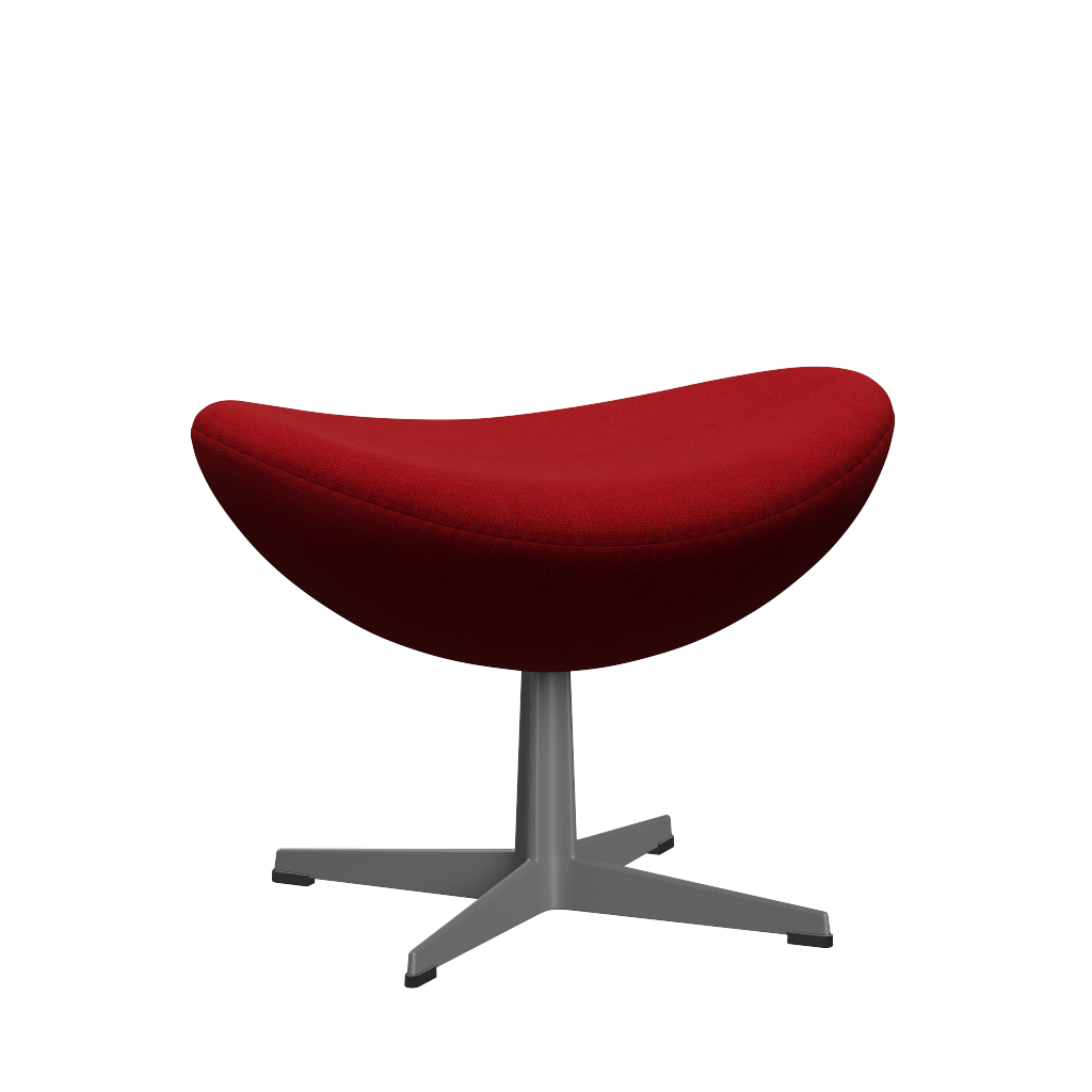 3127 Fußhocker für Egg™ Sessel, Gestell in Silbergrau von Arne Jacobsen - Hallingdal - 674 Classic Red - Jacobsen Plus