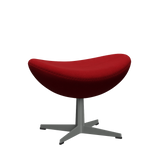3127 Fußhocker für Egg™ Sessel, Gestell in Silbergrau von Arne Jacobsen - Hallingdal - 674 Classic Red - Jacobsen Plus