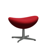 3127 Fußhocker für Egg™ Sessel, Gestell in Silbergrau von Arne Jacobsen - Hallingdal - 680 Red - Jacobsen Plus