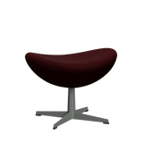 3127 Fußhocker für Egg™ Sessel, Gestell in Silbergrau von Arne Jacobsen - Hallingdal - 694 Wine Red - Jacobsen Plus
