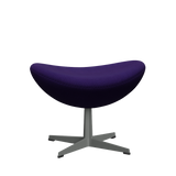 3127 Fußhocker für Egg™ Sessel, Gestell in Silbergrau von Arne Jacobsen - Hallingdal - 702 Purple - Jacobsen Plus