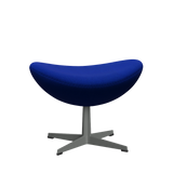 3127 Fußhocker für Egg™ Sessel, Gestell in Silbergrau von Arne Jacobsen - Hallingdal - 750 Blue - Jacobsen Plus
