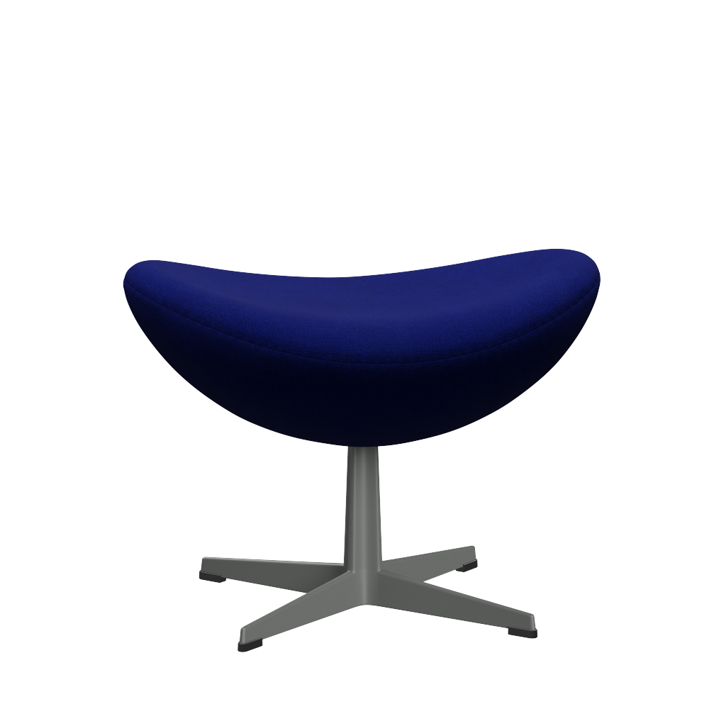 3127 Fußhocker für Egg™ Sessel, Gestell in Silbergrau von Arne Jacobsen - Hallingdal - 753 Ultra Marine - Jacobsen Plus