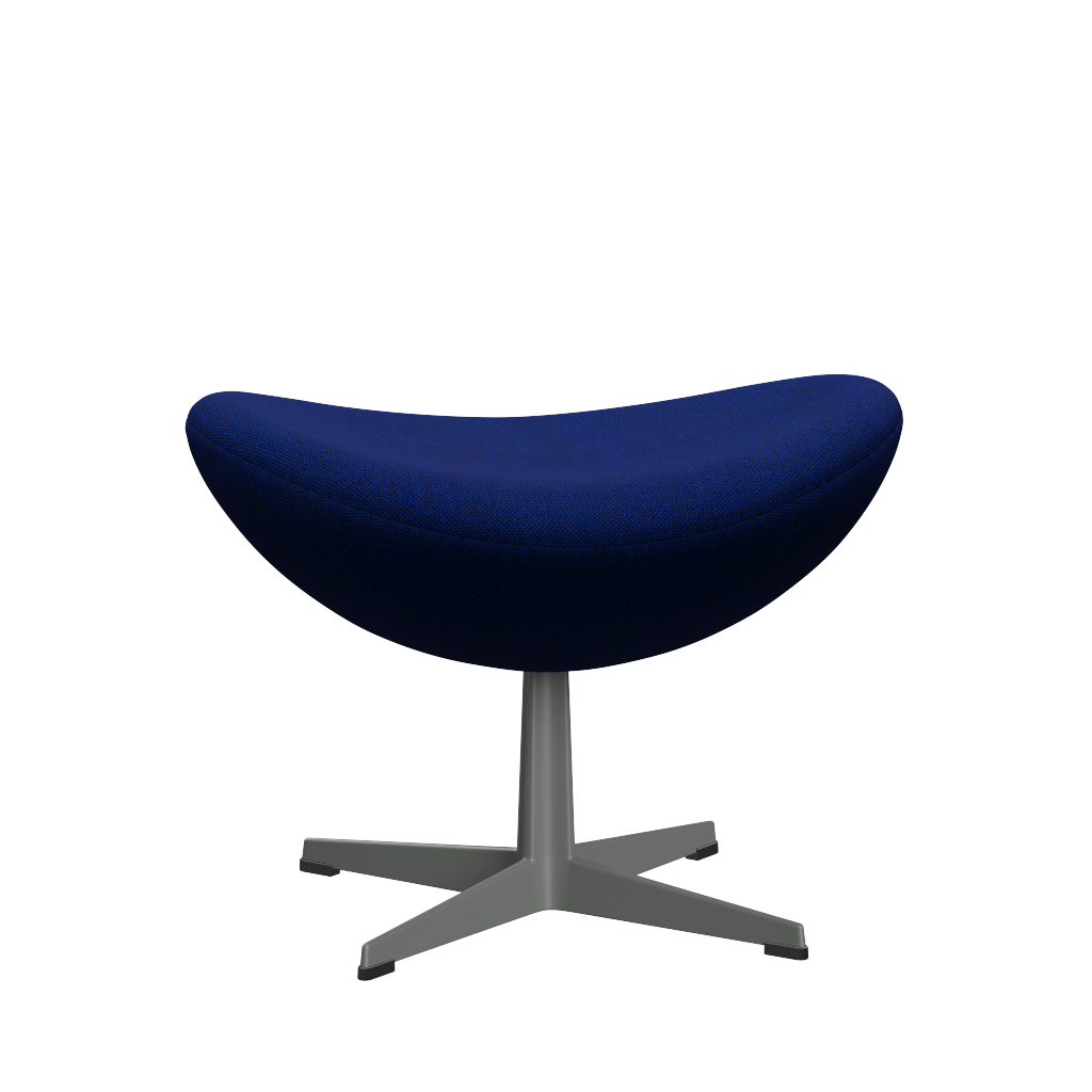 3127 Fußhocker für Egg™ Sessel, Gestell in Silbergrau von Arne Jacobsen - Hallingdal - 754 Sea Blue - Jacobsen Plus