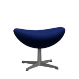 3127 Fußhocker für Egg™ Sessel, Gestell in Silbergrau von Arne Jacobsen - Hallingdal - 754 Sea Blue - Jacobsen Plus