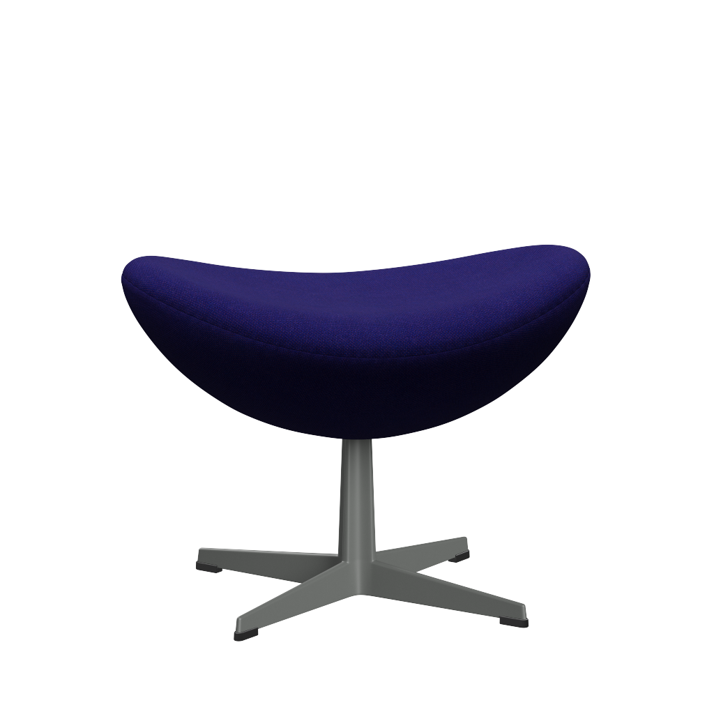 3127 Fußhocker für Egg™ Sessel, Gestell in Silbergrau von Arne Jacobsen - Hallingdal - 763 Dark Purple - Jacobsen Plus