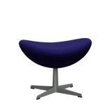 3127 Fußhocker für Egg™ Sessel, Gestell in Silbergrau von Arne Jacobsen - Hallingdal - 763 Dark Purple - Jacobsen Plus