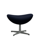 3127 Fußhocker für Egg™ Sessel, Gestell in Silbergrau von Arne Jacobsen - Hallingdal - 764 Royal Blue - Jacobsen Plus