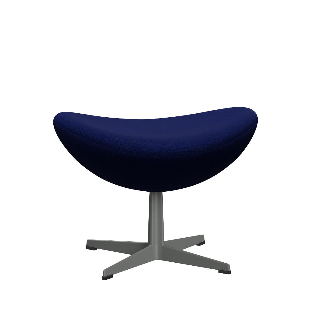 3127 Fußhocker für Egg™ Sessel, Gestell in Silbergrau von Arne Jacobsen - Hallingdal - 773 Dark Blue - Jacobsen Plus