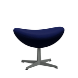 3127 Fußhocker für Egg™ Sessel, Gestell in Silbergrau von Arne Jacobsen - Hallingdal - 773 Dark Blue - Jacobsen Plus