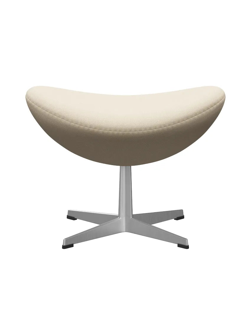 3127 Fodskammel til Ægget af Arne Jacobsen stofgr. 2 - Steelcut / 110 Hvid - Jacobsen Plus