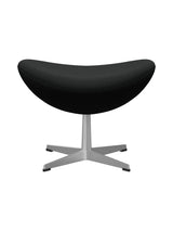 3127 Fodskammel til Ægget af Arne Jacobsen stofgr. 2 - Steelcut / 190 Sort - Jacobsen Plus
