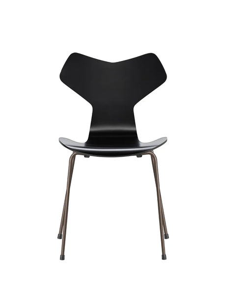 3130 Grand Prix stol lakeret af Arne Jacobsen - Sort / Brown Bronze - Jacobsen Plus