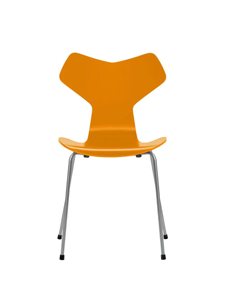 3130 Grand Prix stol lakeret af Arne Jacobsen - Burnt Yellow / Silver Grey - Jacobsen Plus