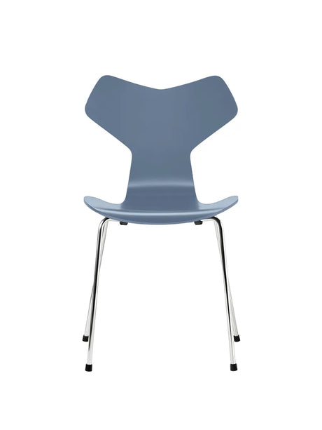 3130 Grand Prix stol lakeret af Arne Jacobsen - Dusk Blue / Krom - Jacobsen Plus