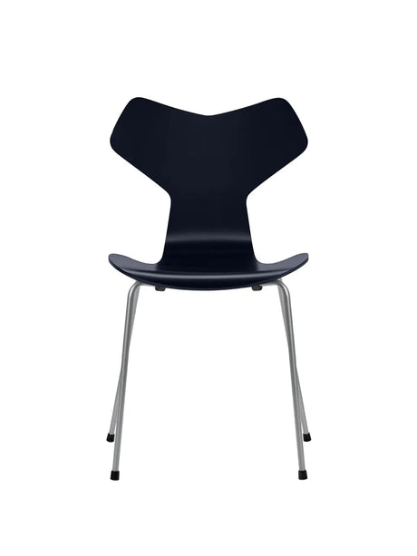 3130 Grand Prix stol lakeret af Arne Jacobsen - Midnight Blue / Silver Grey - Jacobsen Plus