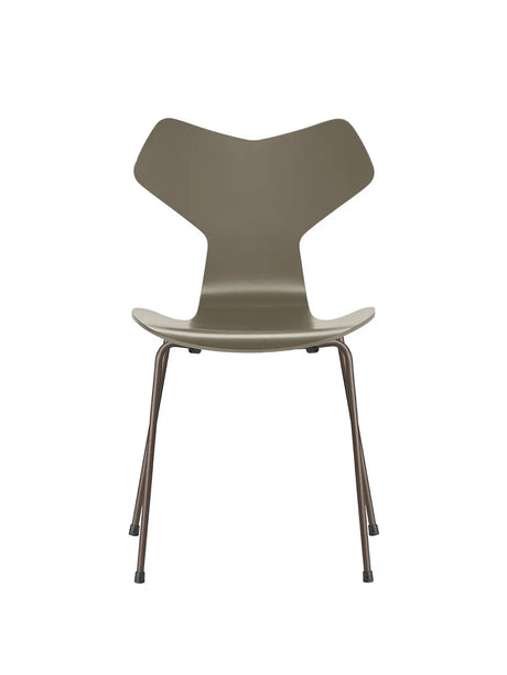 3130 Grand Prix stol lakeret af Arne Jacobsen - Olive Green / Brown Bronze - Jacobsen Plus