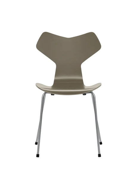 3130 Grand Prix stol lakeret af Arne Jacobsen - Olive Green / Silver Grey - Jacobsen Plus