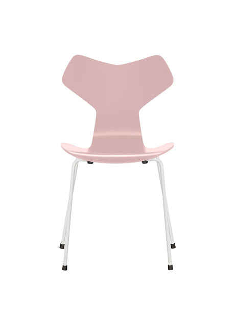 3130 Grand Prix stol lakeret af Arne Jacobsen - Pale Rose / Hvid - Jacobsen Plus