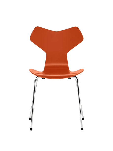 3130 Grand Prix stol lakeret af Arne Jacobsen - Paradise Orange / Krom - Jacobsen Plus