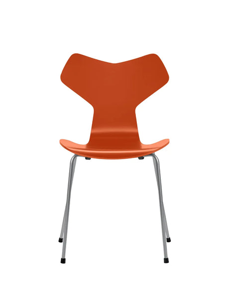 3130 Grand Prix stol lakeret af Arne Jacobsen - Paradise Orange / Silver Grey - Jacobsen Plus