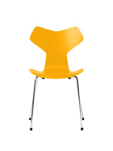 3130 Grand Prix stol i farvet ask af Arne Jacobsen - True Yellow / Krom - Jacobsen Plus