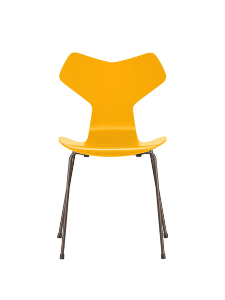 3130 Grand Prix stol lakeret af Arne Jacobsen - True Yellow / Brown Bronze - Jacobsen Plus