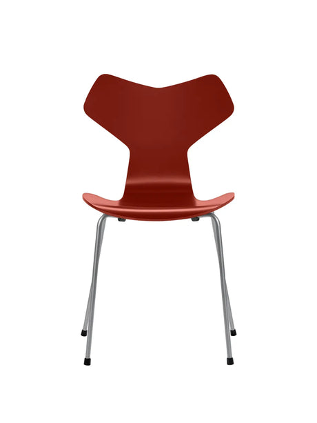 3130 Grand Prix stol lakeret af Arne Jacobsen - Venetian Red / Silver Grey - Jacobsen Plus