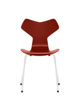 3130 Grand Prix stol lakeret af Arne Jacobsen - Venetian Red / Hvid - Jacobsen Plus