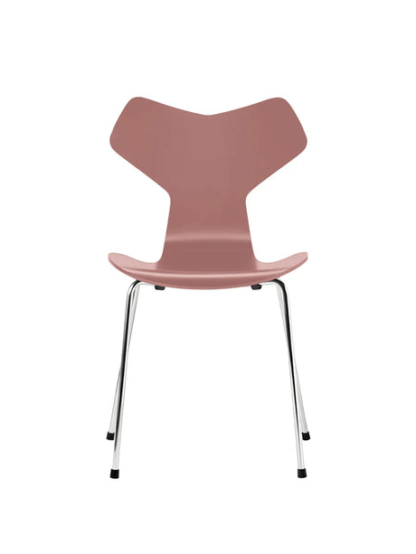 3130 Grand Prix stol lakeret af Arne Jacobsen - Wild Rose / Krom - Jacobsen Plus
