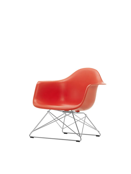 Eames Plastic Armchair LAR, verchromt von Vitra - Mohnrot - Jacobsen Plus