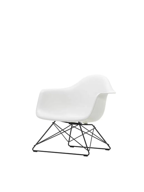 Eames Plastic Armchair LAR, schwarz lackiert von Vitra - Weiß - Jacobsen Plus