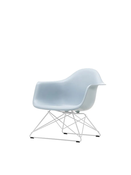 Eames Plastic Armchair LAR, weiß lackiert von Vitra - Meeresblau - Jacobsen Plus