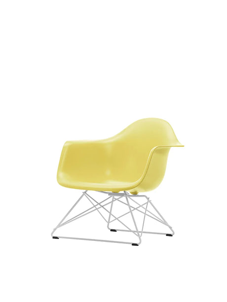Eames Plastic Armchair LAR, weiß lackiert von Vitra - Meeresblau - Jacobsen Plus