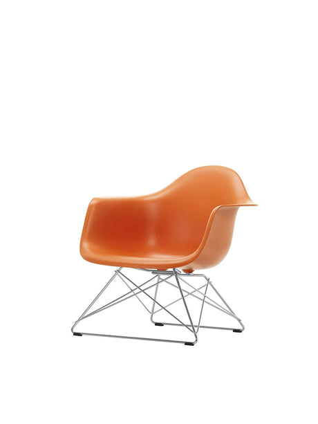 Eames Plastic Armchair LAR, verchromt von Vitra - Rostorange - Jacobsen Plus